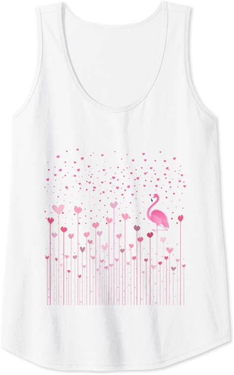 Womens Flamingo Hearts - Cute Pink Girls Tank Top India | Ubuy