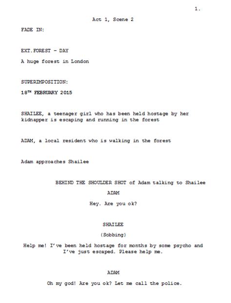 Image result for Script Layout First Page