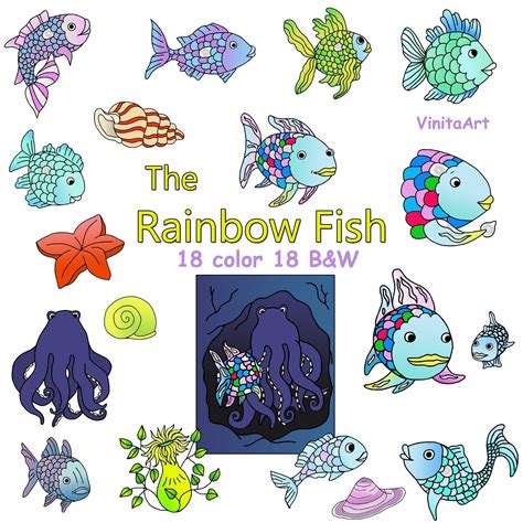 Rainbow Fish Template Printable