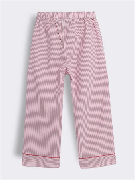 Girls Striped Cotton Nightwear Set with Contrast Piping – Lilliput World