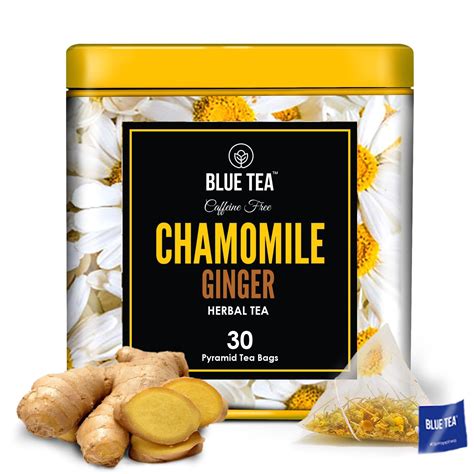 Amazon.com : BLUE TEA - Chamomile Tea - Ginger - 30 Count - Pyramid ...