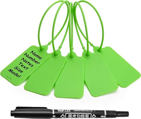 LeadSeals 100 Green Blank Plastic Tags for Labeling Waterproof India | Ubuy