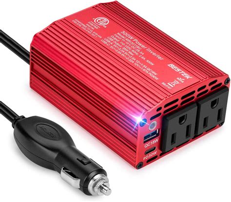 Amazon.com: 200W Car Power Inverter, PiSFAU DC 12V to 110V AC Car Plug ...