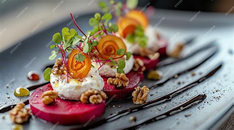 Modern Roasted Beet Carpaccio with Goat Cheese Mousse and Candied ...