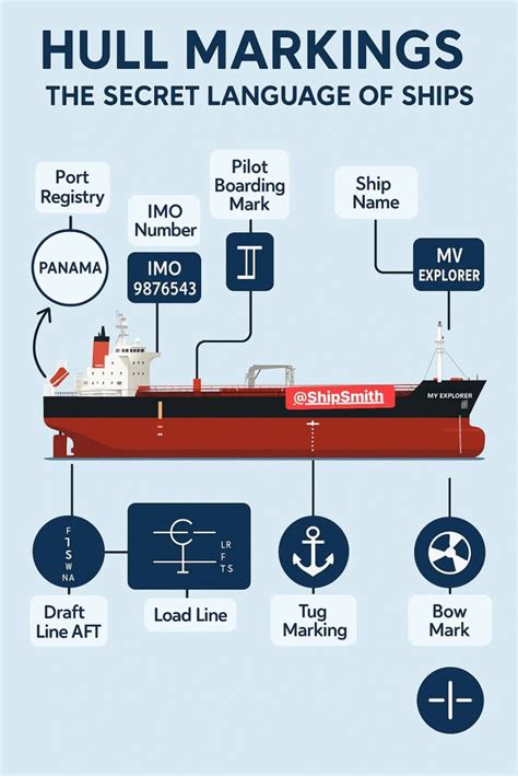 #ship #hull #markings #imo #load #draft #port #registry #pilot #tug # ...