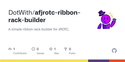 GitHub - DotWith/afjrotc-ribbon-rack-builder: A simple ribbon rack ...