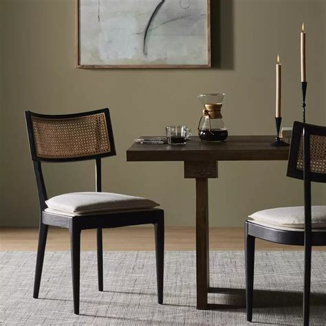 Libby Cane Upholstered Dining Chair | Solid Wood - House of Woodworm