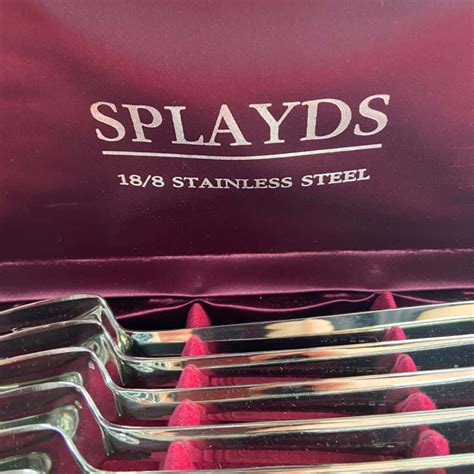 Splayds 18/8 stainless steel set of 8 new (s)