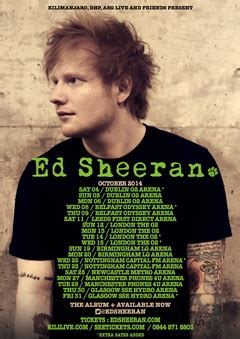 Ed Sheeran Announces October 2014 UK & Ireland Tour