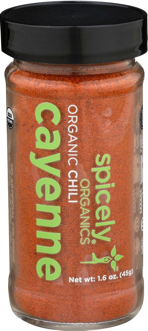 Spicely Organic Cayenne Pepper Powder 1.6 oz | Certified Gluten Free ...