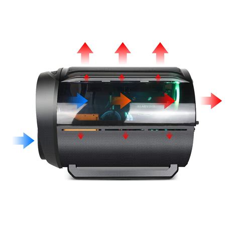 Buy Vetroo K2 Mesh M-ATX Computer Mid-Tower Case, Black Round Airflow ...