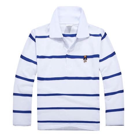 Boys Long Sleeve Shirts Long Sleeve Casual Striped Shirt Button Closure ...