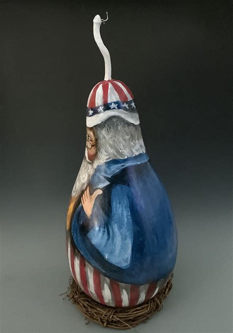 Hand Painted Uncle Sam Gourd Art - Etsy