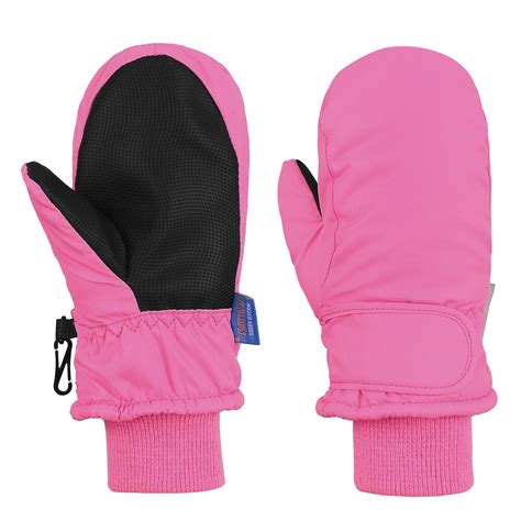 Kids winter gloves ski snow waterproof warm cold weather mittens for ...