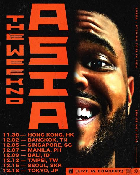 The Weeknd announces first ever Asia Tour – Singapore, Manila, Bali,