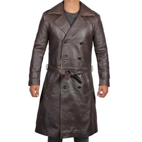 Men Long Leather Trench Coat | Craftsmanship and Durability
