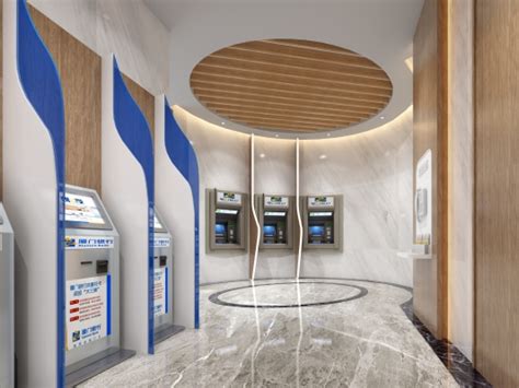 现代建设银行建筑外观24小时自助银行门头3d模型下载-【集简空间】「每日更新」