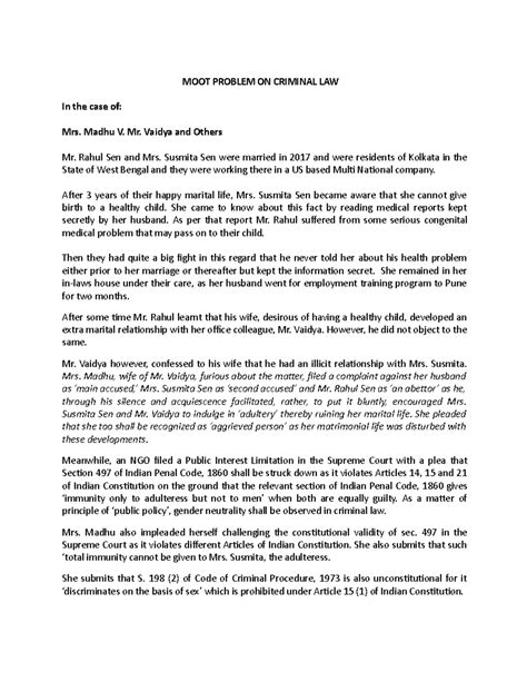 Download moot-problem moot-problem 3yrs-sem-vi- Criminal - MOOT PROBLEM ...