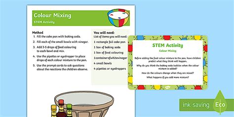 Colour Mixing STEM Activity