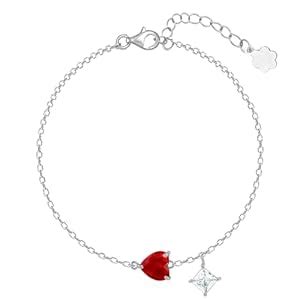 Buy GIVA 925 Sterling Silver Scarlet Love Bracelet, Adjustable |Gift ...