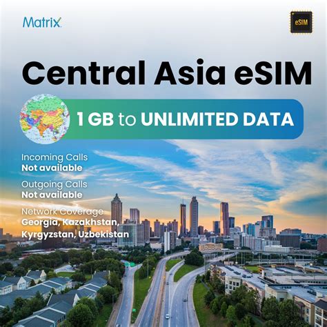 Buy Central Asia eSIM | Unlimited Data Plans | High-Speed 4G/LTE - Matrix
