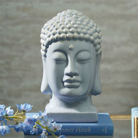 Shop Light Blue Ceramic Buddha Head - Large - at Best Price Online in India