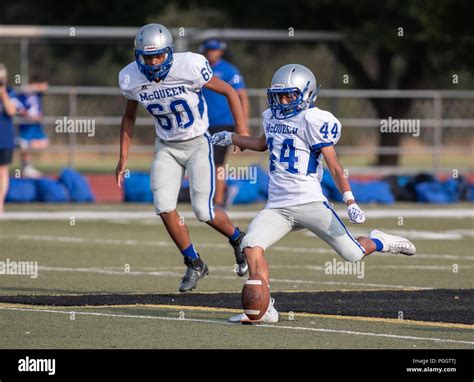Football action with McQueen High School junior varsity at Enterprise ...
