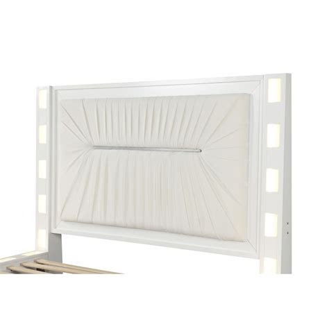 Galaxy White Queen Wood Panel Bed 659436431218 at Lowes.com