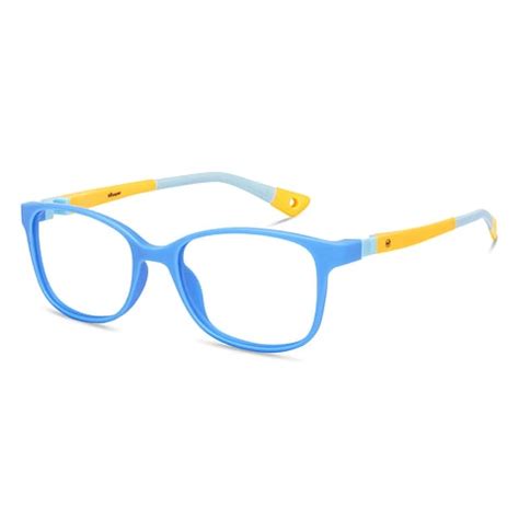 Buy Kids Glasses: Blue Sky Blue Yellow Full Rim Rectangle Kids 5-8 yrs ...
