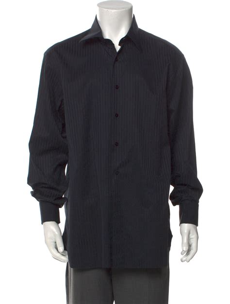 Stefano Ricci Long Sleeve Dress Shirt - Black Dress Shirts, Clothing ...