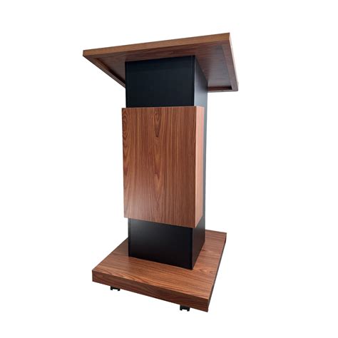 Wood Podium With Wheels Wooden Lectern Stand 15mm Particle Board ...