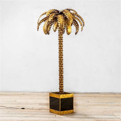 20th Century Maison Jansen Palm Tree Floor Lamps in Brass, 70s For Sale ...