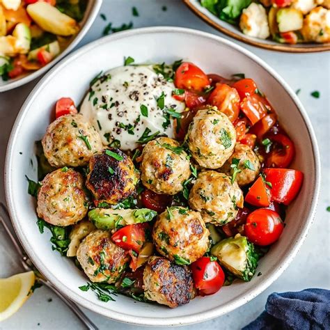 Easy Mediterranean Chicken Meatballs Recipe - Recipes by Clare