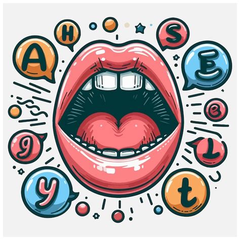 Mouth alphabet character mouth lip sync design element for character ...