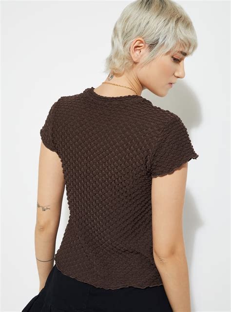 Buy ALAYA F x URB_N Women Textured Top Online at just Rs. 599.0 ...