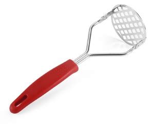HEXONIQ Potato Masher with Non Slip Heat Resistance Handle, Large Round ...