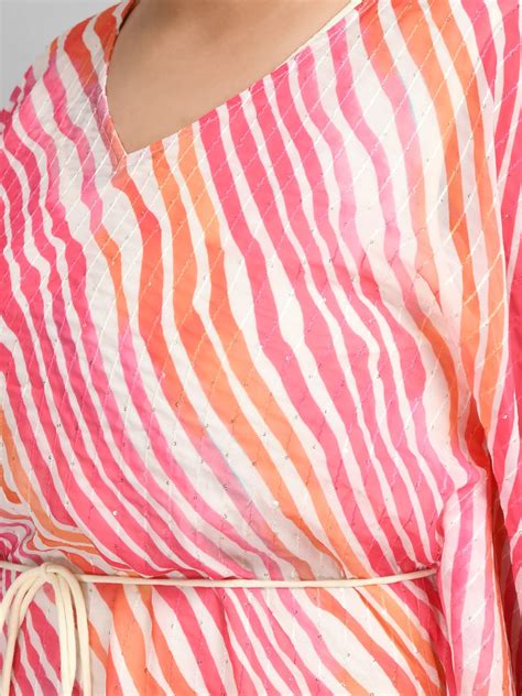 Plus Size Multicolour Mimosa Kaftan Kurta Set – DESINOOR.COM