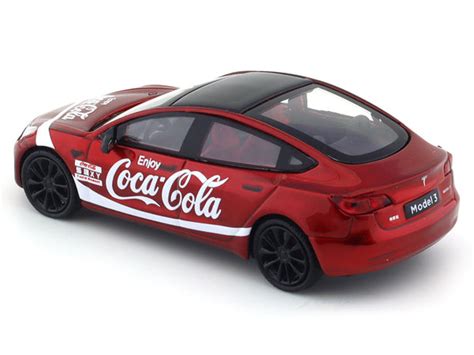 Tesla Model 3 Coca Cola 1:64 Time Micro diecast scale model car | Scale ...