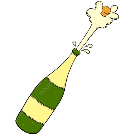 Pop Champagne Cartoon