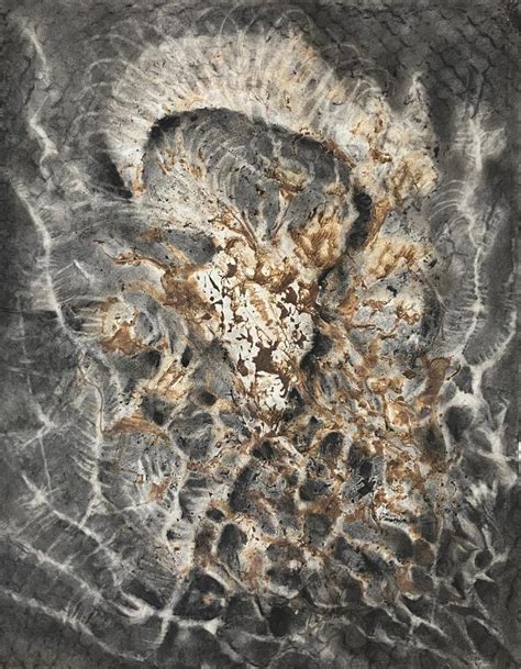 "Metamorphosis 12": Grey Mixed Media Painting by Sangeeta Kodimyala ...