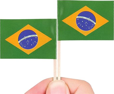 Buy Brazil Toothpick Flag, Cupcake Flag, 100Pcs Cocktail Sticks, Mini ...