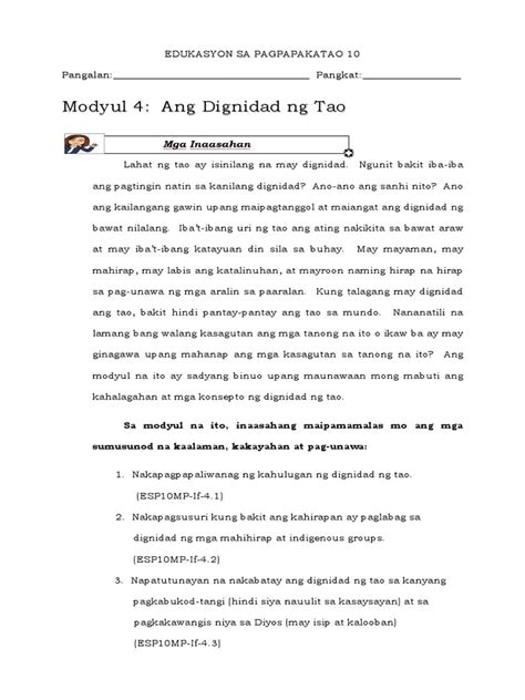 Image result for Module 1 ESP Grade 10 3rd Quarter