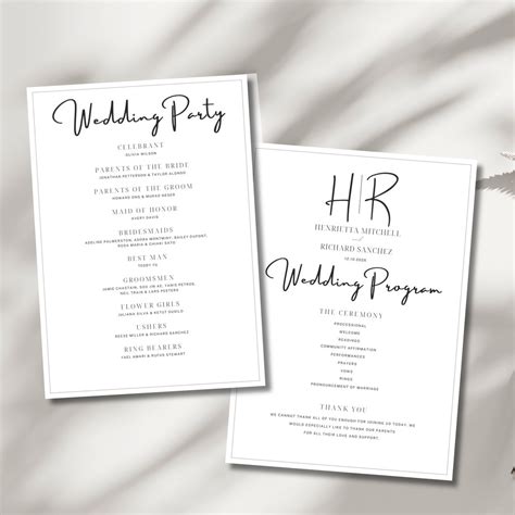 Image result for Wedding Service Program Template
