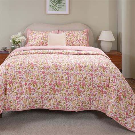 Buy MASPAR Sensory Bloom Cotton 4Pcs Floral Print Double Bed-In-A-Bag ...