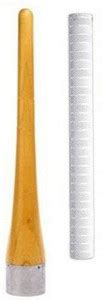 SHINE SPORTS Set of 1 Cricket Bat White Grip + One Wooden Cone (Gripper ...