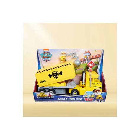 Win Magic Paw Patrol Rubble Big Rig Vehicle with Collectible Action Fi ...