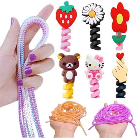 ONE AGE[Pack of 3 Pcs] Cable Spiral Spring Spiral Cable Protectors Wire ...