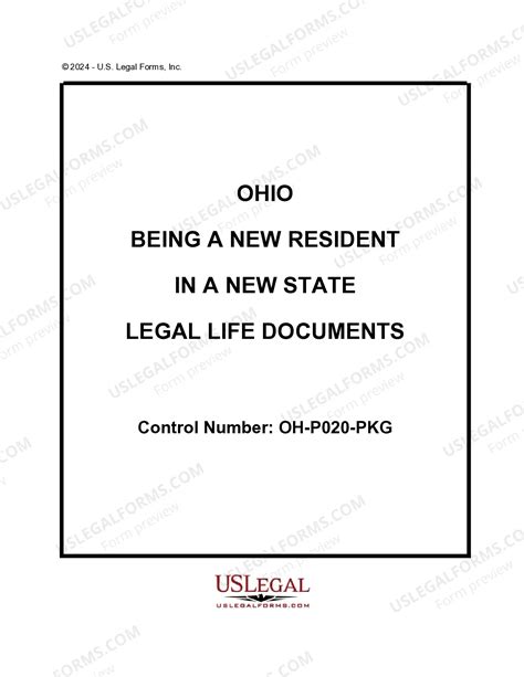Ohio New State Resident Package | US Legal Forms