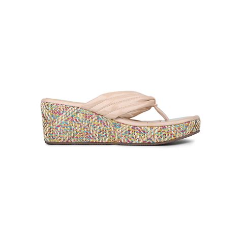 Buy Inc.5 Womens Beige Printed Round Toe Casual Heels Online