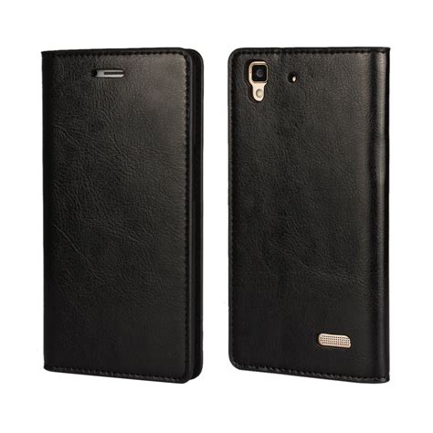 Oppo R7 Case, Smarit Cover Surface Bumper Flip Cover-Black : Amazon.in ...